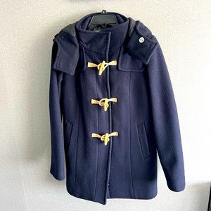 Wool Duffle Coat from Cole Haan with toggle buttons.